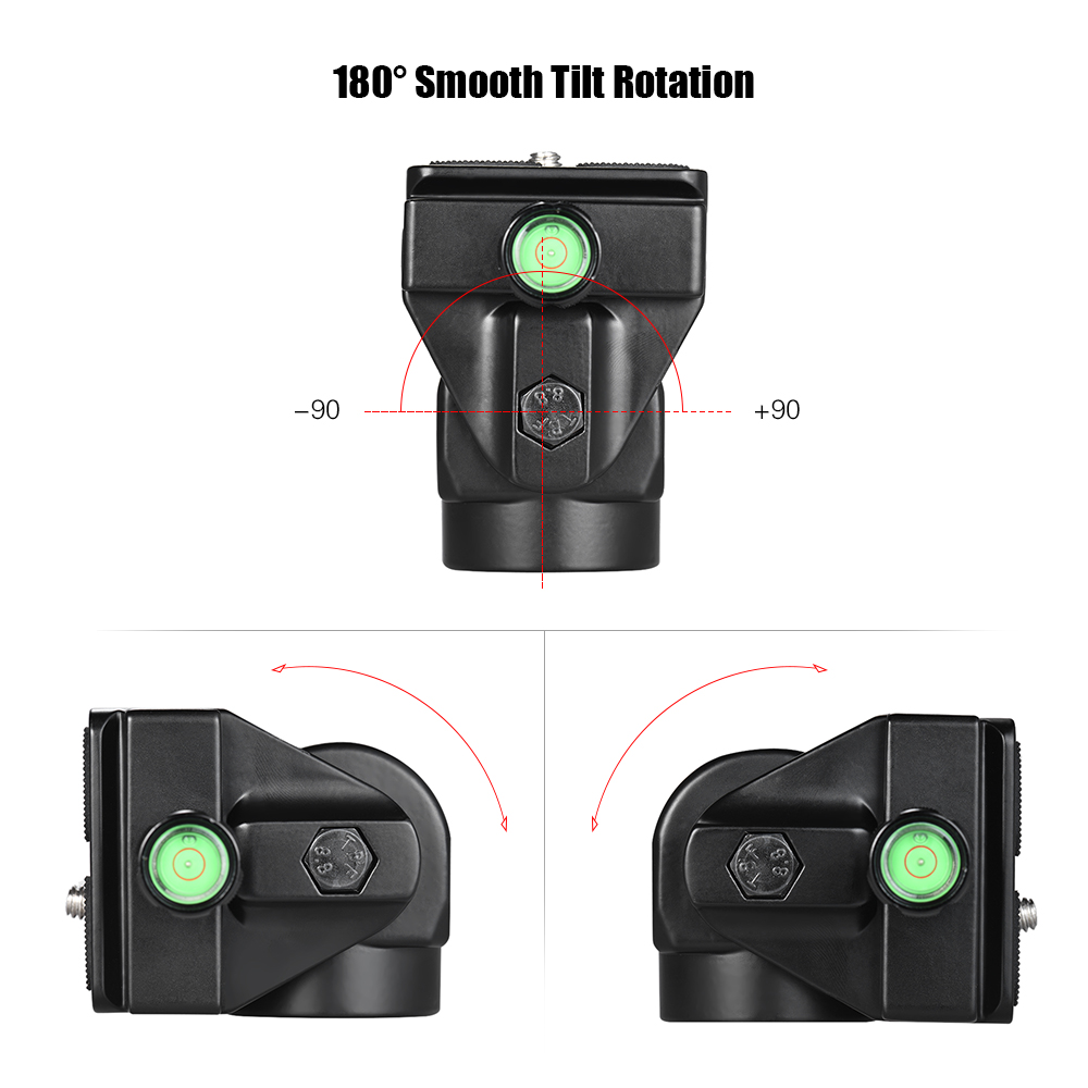 Andoer M-12 Monopod Tilt Hoofd Panoramisch Hoofd Tele Vogel Kijken Met Quick Release Plaat