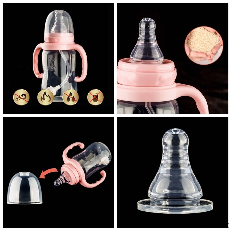 Baby Feeding Bottles For Natural Wide Mouth PP Glass Baby Feeding Bottles Baby Bottle Accessories Include Bottle