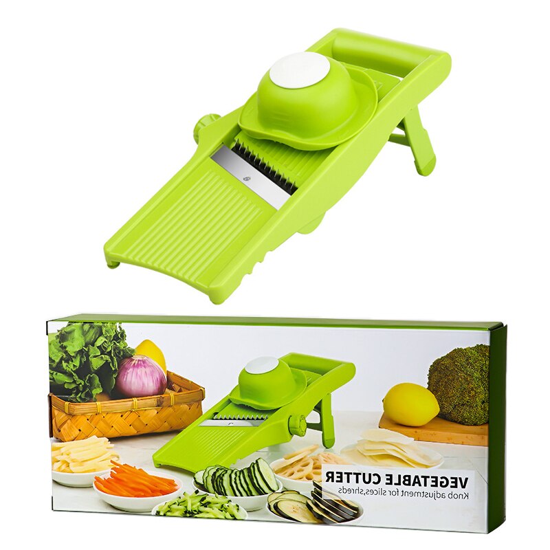 8 & 1 handleiding Ui Chopper Groente Chopper Mandoline Slicer Dicer Met 8 Verwisselbare Bladen Veggie Chopper Cutter Kitchen Tools: Style 1