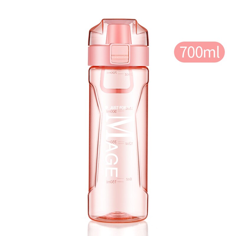Baispo 700ml Sports Water Bottle Portable Protein Shaker For Sports Travel Space Bike Hiking Water Bottle BPA Free Drinkware: Pink