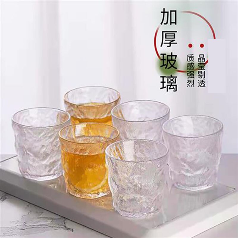 Glacier glass water glass frosted Japanese style simple milk glass beer glass juice glass coffee cup Western wine glass
