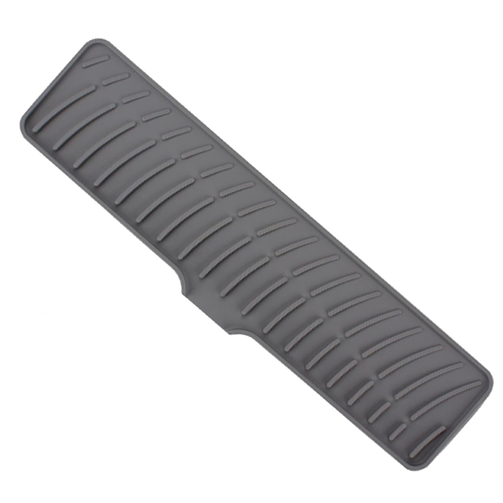 Tapis de vidange en Silicone pour évier de cuisine, protection contre les éclaboussures autour du robinet, tapis de protection derrière le robinet avec collecteur d'égouttage pour les lèvres: Clair