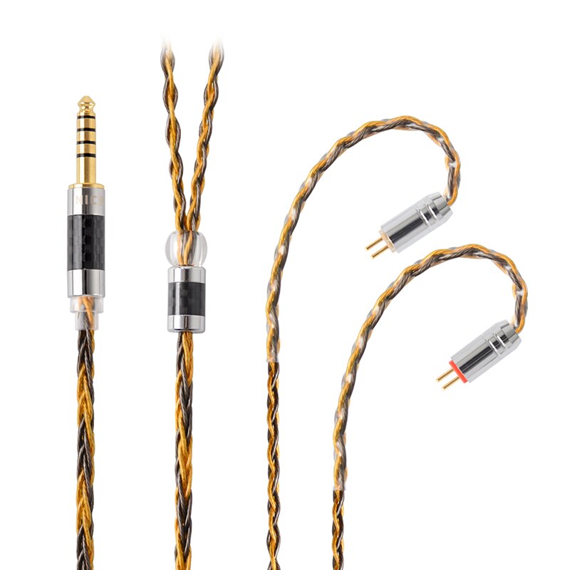 NICEHCK C8-1 8 núcleo plateado y cobre Cable de auriculares mezclado 3,5/2,5/4,4mm MMCX/NX7 Pro/QDC/0,78mm 2Pin para DB3 ST-10s: 4.4mm With 0.78 2Pin