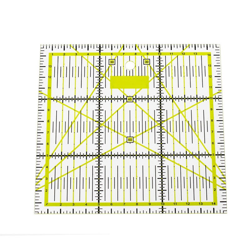 Sewing Tools Accessory DIY Hand Tool Sewing Arts Craft Square Fan Shape Patchwork Ruler Cloth Cutting Rulers 1 Pcs: square