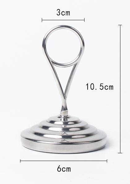 Stainless Steel Clip Wedding Name Card Clamp Restaurant Price Tag Display Seat Label Holder Desk Sign Picture Photo Clip Rack: 11