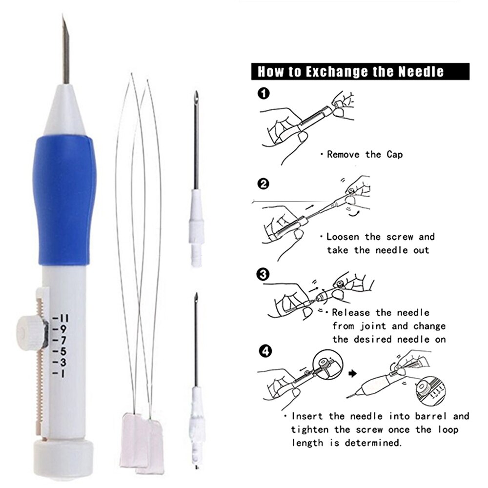 Magic Punch Needle Russian Embroidery Cross Stitch Tools Punch carpet Needle Tools ukrainian Knitting embroidery Needle Sewing