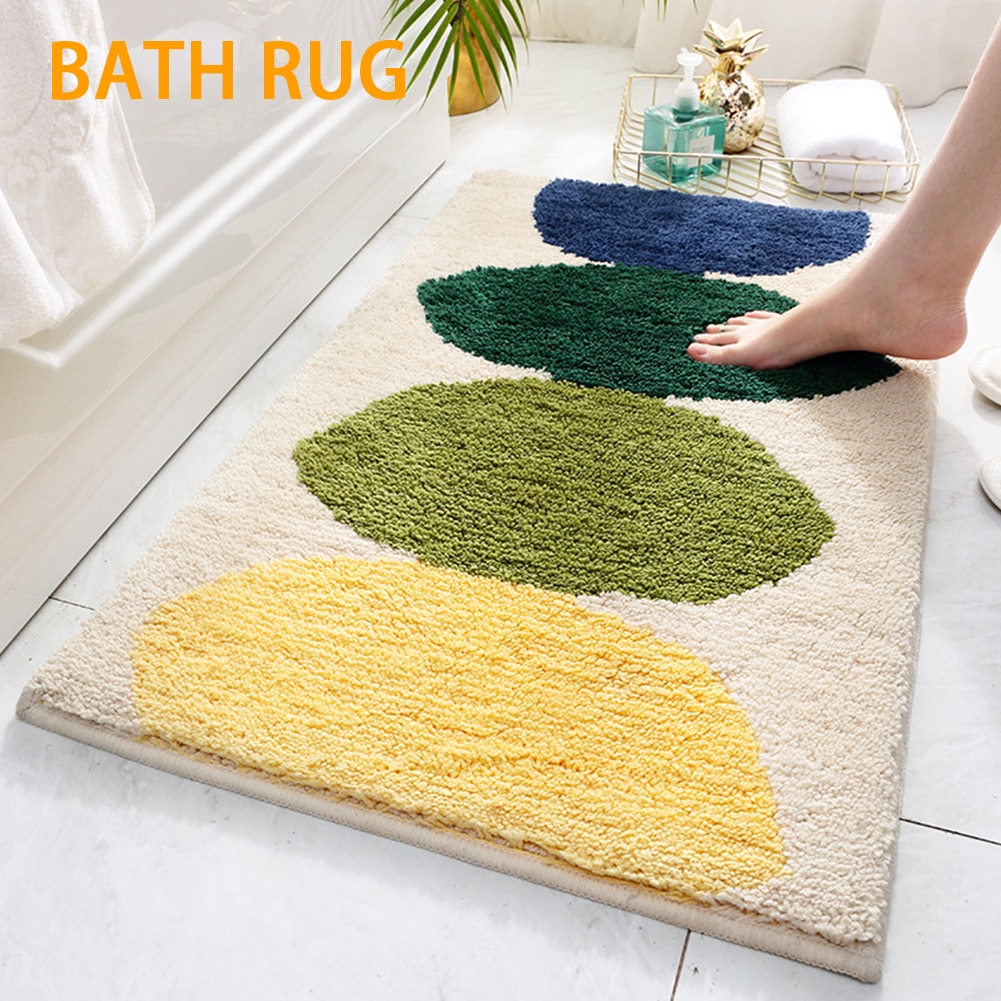 Felpudo absorbente de agua para cuarto de baño, alfombra suave y peluda para secado de puerta de ducha, antideslizante