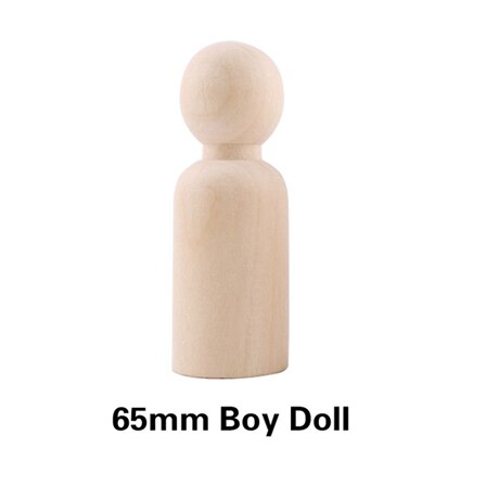 Baby Toys 10pcs Peg Dolls Maple Wood Wedding Dolls Home Decor Diy Nature Wooden Dolls Montessori Toy Baby Products 35/43/55/65mm: 65mm Boys