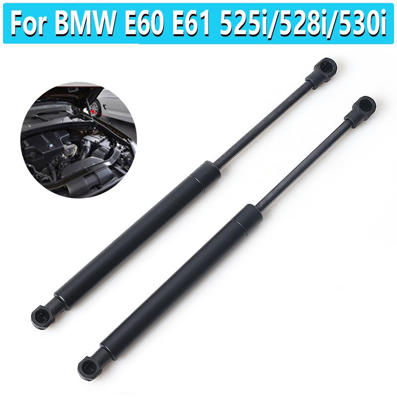 2 pçs acessórios do carro preto capô gás elevador suporte amortecedor de choque strut kit para bmw e60 e61 525i/528i/530i