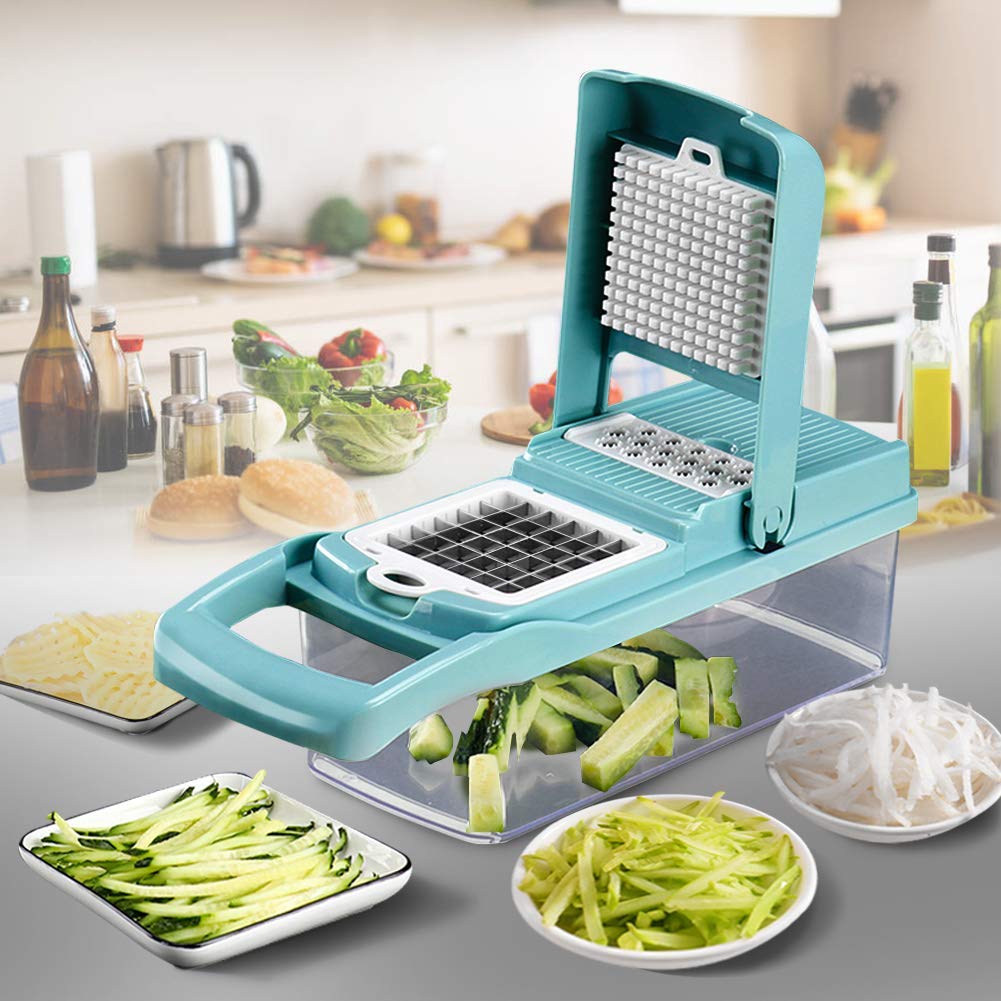 Multifunction Vegetable Fruits Tool Grater Cutter Shredder Garlic Meat Chopper Carrot Potato Slicer Salad Maker Kit