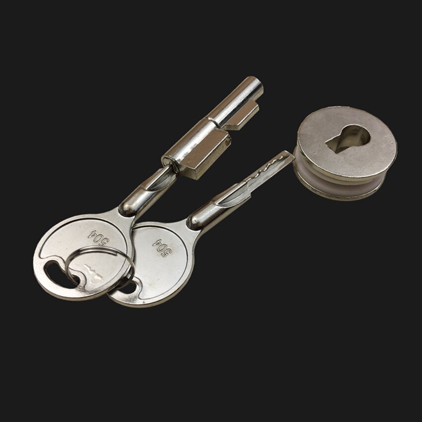 1pcs Glass door lock Sliding Glass Cabinet Lock Safety Anti-theft Showcase Display Cabinet Locks Silver Hole diameter 16mm