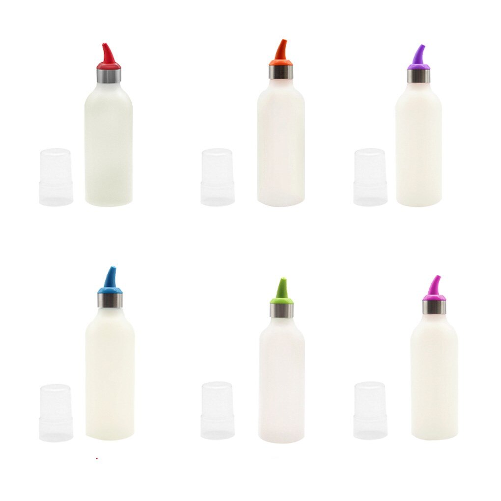 450Ml Plastic Squeeze Fles Kruiderij Flessen Dispenser Voor Jam Saus Azijn Olie Ketchup Mosterd Keuken Koken Accessoires