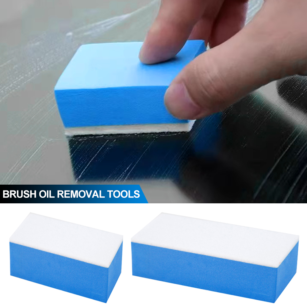 Esponja de limpieza de película de aceite para parabrisas de vidrio de coche, esponjas de pulido, cepillo de fieltro de lana, herramientas de eliminación de aceite