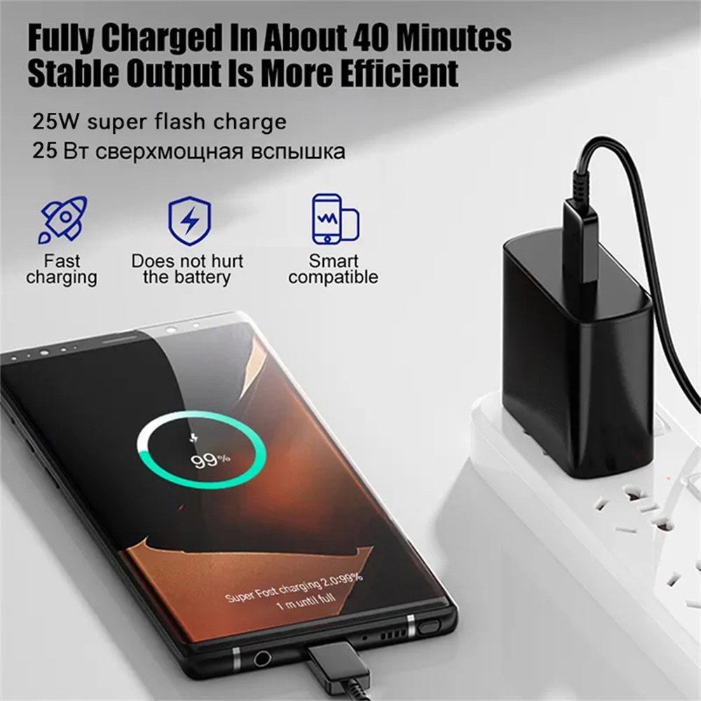 Usb 25w -laturi tyypin c pikalatauspuhelimen virtalähde samsung galaxy  s22 s21 s20 qc3.0 note 20 a52 a71 -puhelimen laturiin