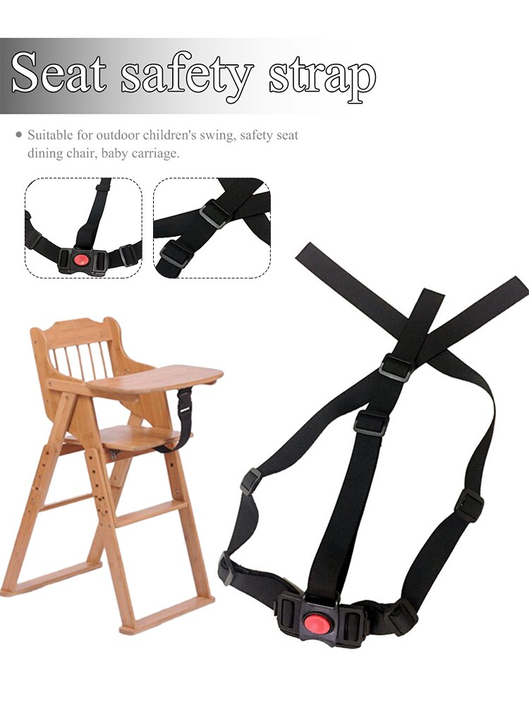 Harnais de siège fixe à 3 points, sangle en Nylon, harnais de siège fixe, outil de poussette pour enfants, poussette chaise haute, landau