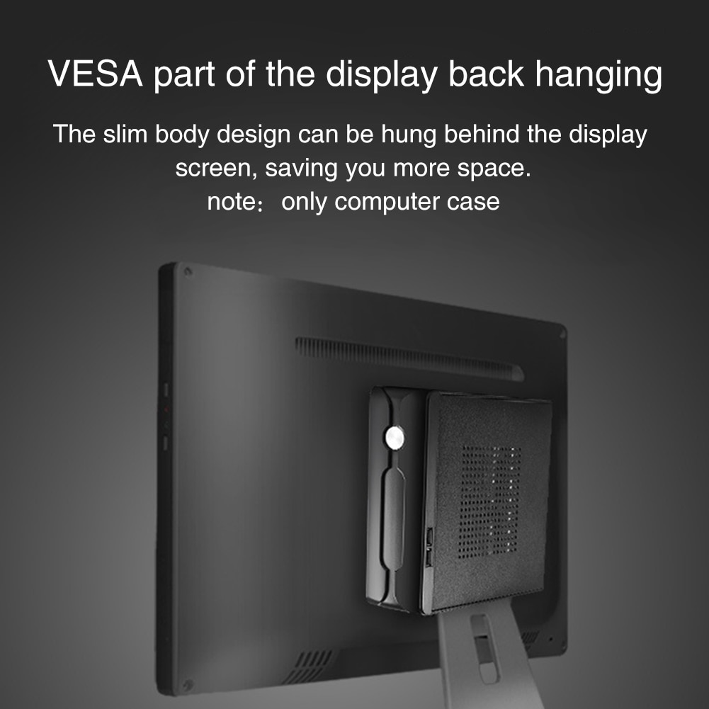 gospodarz z otworem chłodnicy obudowa komputera HTPC pozioma gra mini ITX zasilacz domowy ambona biurowy 2.0 obudowa USB praktyczne