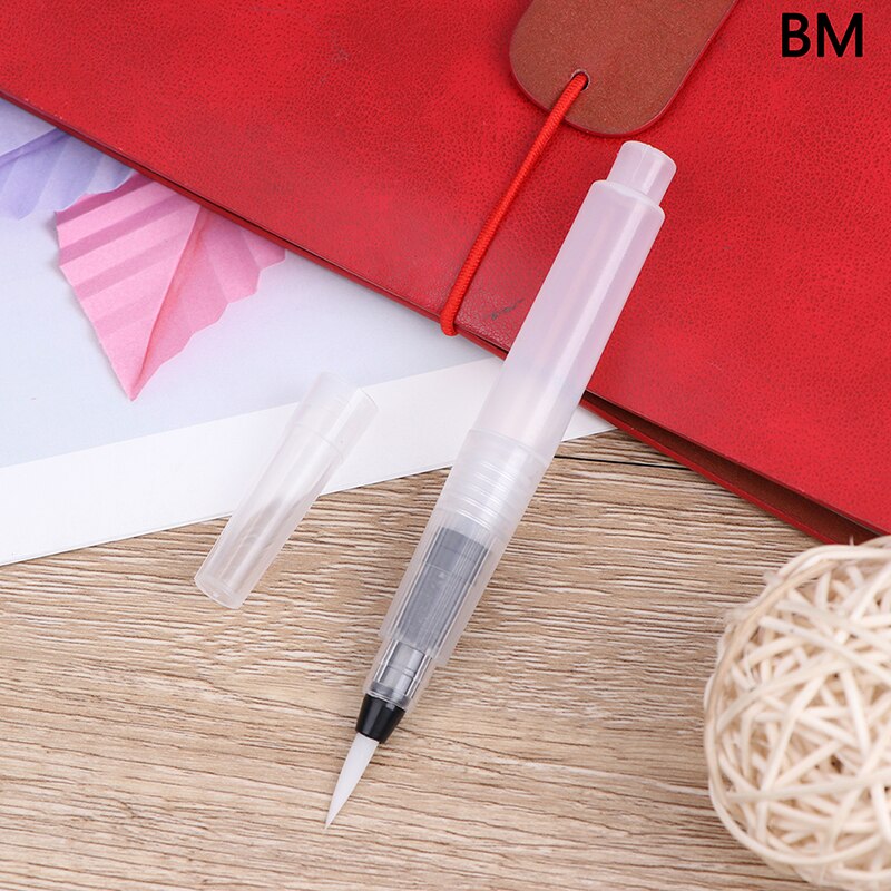 Genopfyldelig pensel vandfarvebørste blød akvarel pensel blæk pen til maling kalligraf tegning kunstforsyninger: Bm