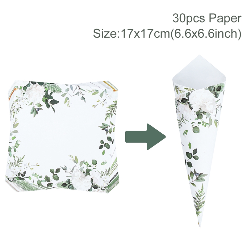 Wedding Confetti Cones Holder Support Wedding Decoration Flower Scraps Rustic Wedding Paper Tray Confetti Paper Cones Holder: WHITE