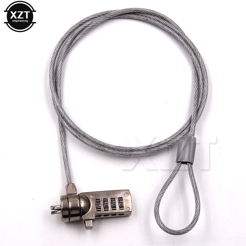 1pcs Laptop Lock Anti Theft Key Computer Notebook Travel 4 Digit Security Cable Chain