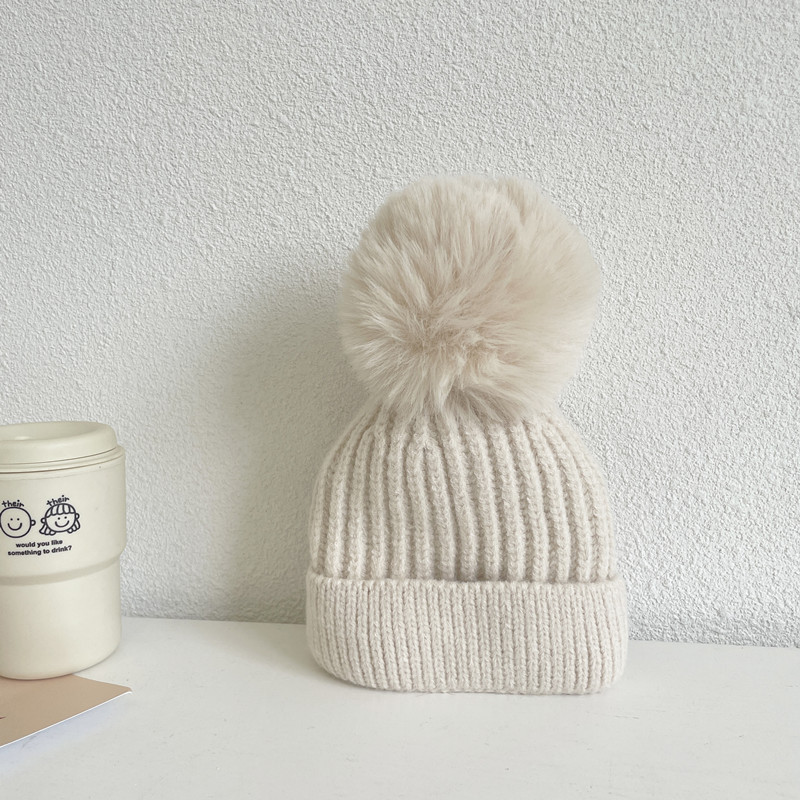 baby jente lue søt pompong baby lokk lue høst vinter varm strikket låve jente luer fast hårball strikk låve caps panser