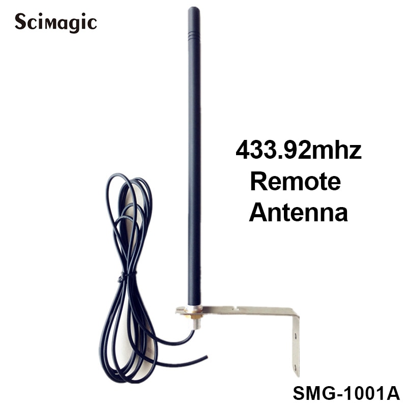 Antena al aire libre de buena 433,92 MHz con Cable RG174 2M para el módulo del receptor del Control remoto del garaje de la puerta 433 MHz