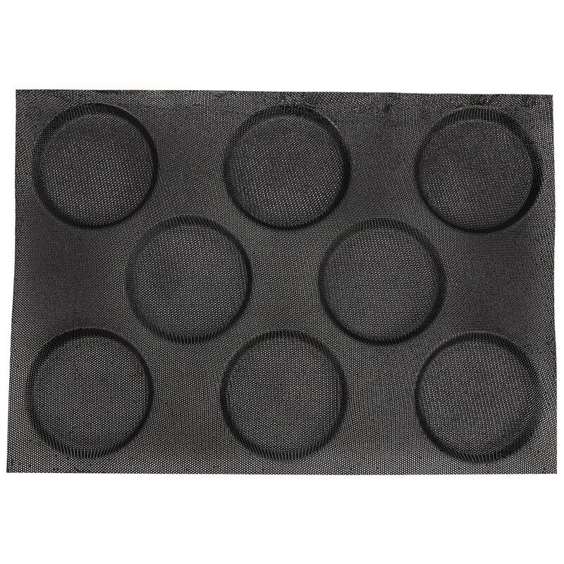 Moules perforés en Silicone pour pain Hamburger, feuilles de cuisson antiadhésives, taille demi-casserole: Default Title