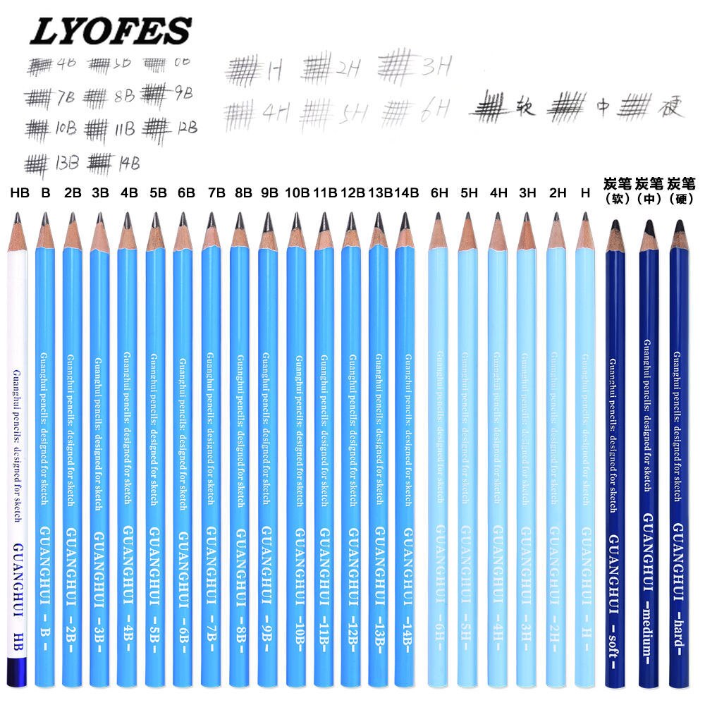 24/36pcs Sketch Pencil Set Sketching Drawing Kit Wood Pencil Pencil Bags School Students Art Supplies