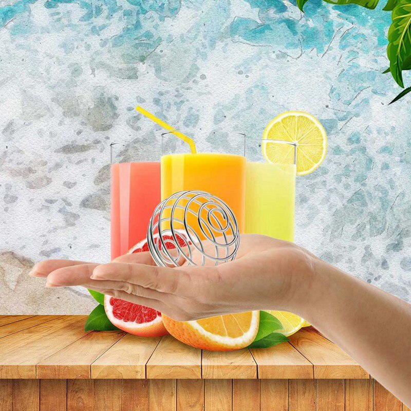 Milkshake Protein Shaker Ball Wire Mixer Mixing Whisk Stainless Steel Spring Balls Mixing Ball Kitchen Tools