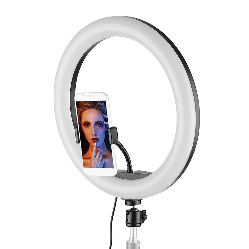 Led Ring Light Rgb Colorful Dimmable USB Ring Light for Live Video 13 Inches / 33cm with Phone Clip