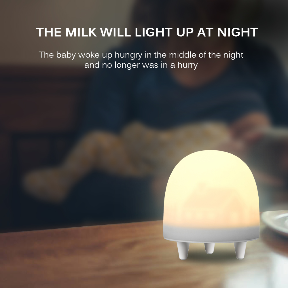 Pat lampe mini tre lystilstande genopladelig bærbar pat light natlys til baby værelse dekoration natlys til baby pleje