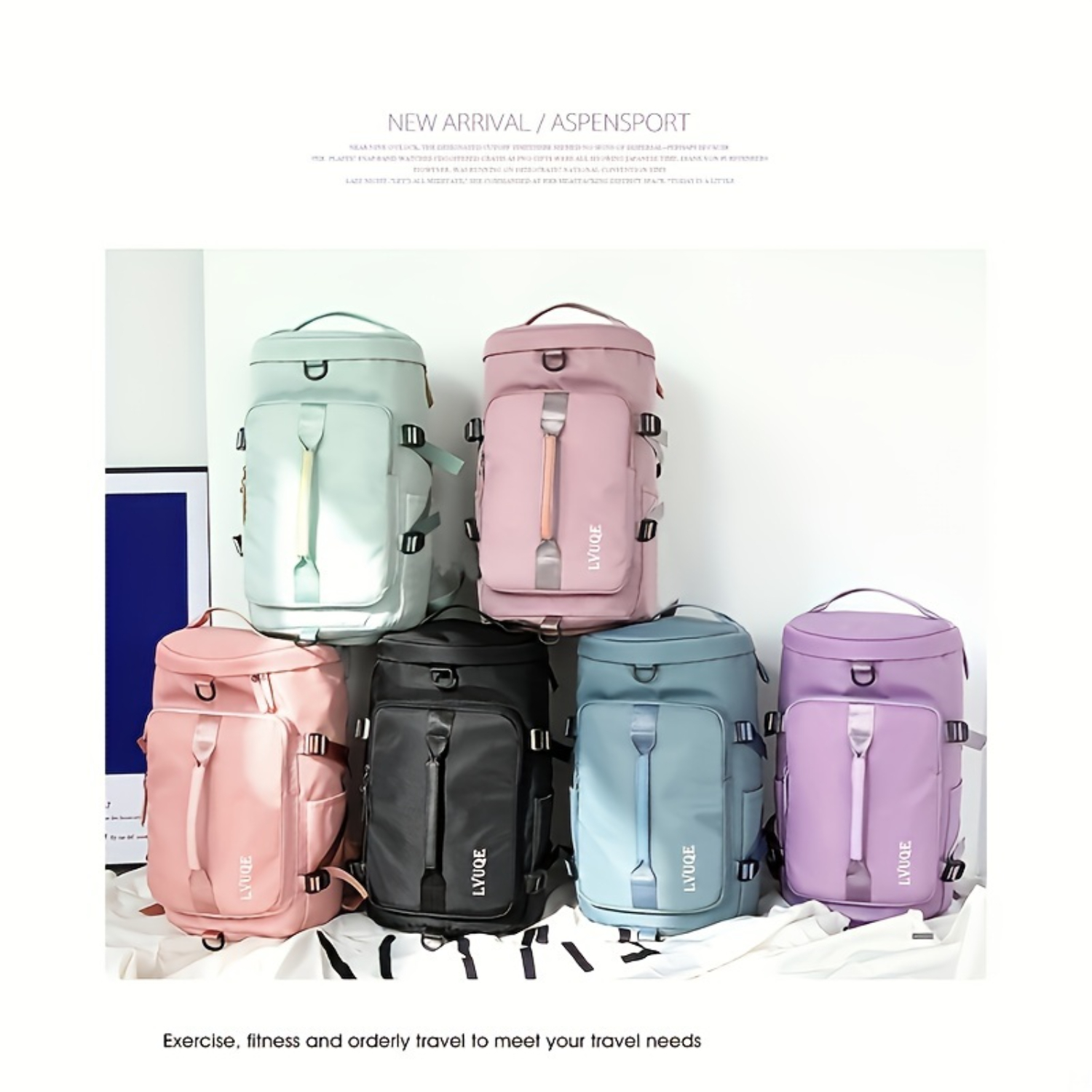 Waterproof Sports Travel Bag – High-Capacity, Multifunctional with Wet/Dry Separation, Utility Pocket for Fitness & High Schoo