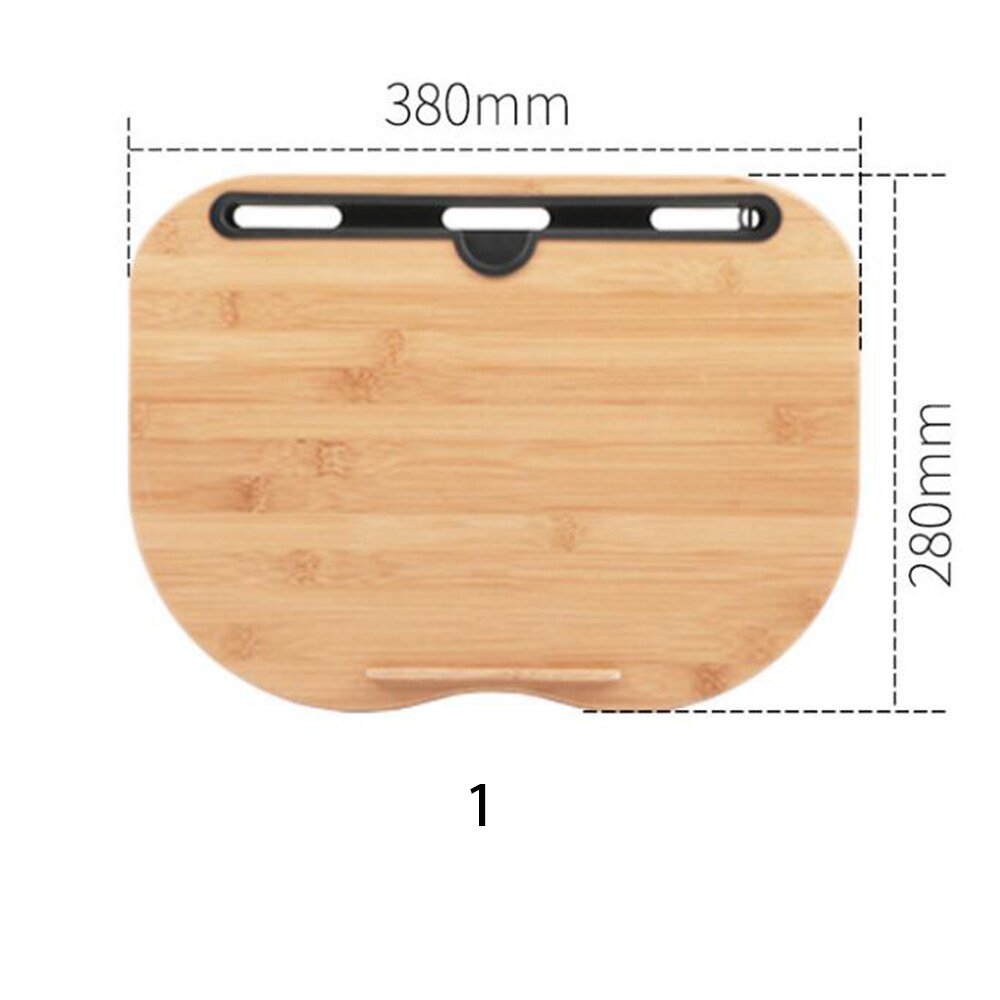 Bamboo Multifunctional Laptop Desk Notebook Desk with Pillow Laptop Table for Bed Sofa Tray Table Dormitory Studying Table: 1 Card slot