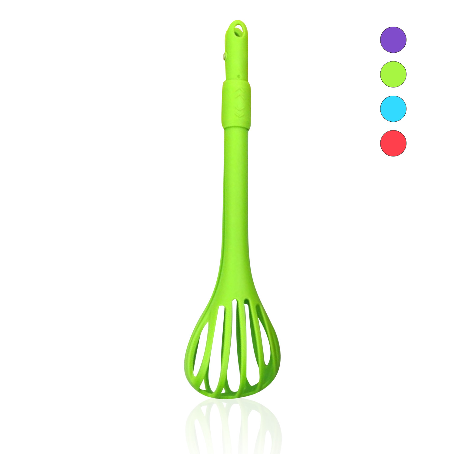 Egg Whisk Kitchen Mixer 2-in-1 Egg Beater Plastic Small Balloon Blender for Blending Stirring Beating: Green