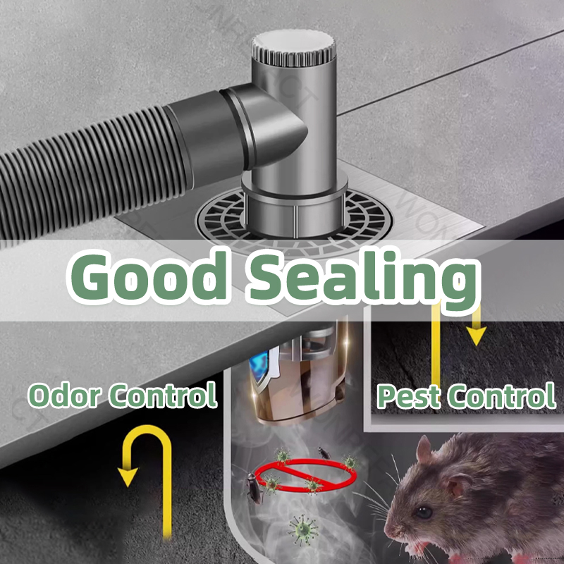 Washing Machine Floor Drain Tee Sticker Dual Purpose Connector Floor Drain Adapter Tee Joint Adapter Drain Sealing Tool