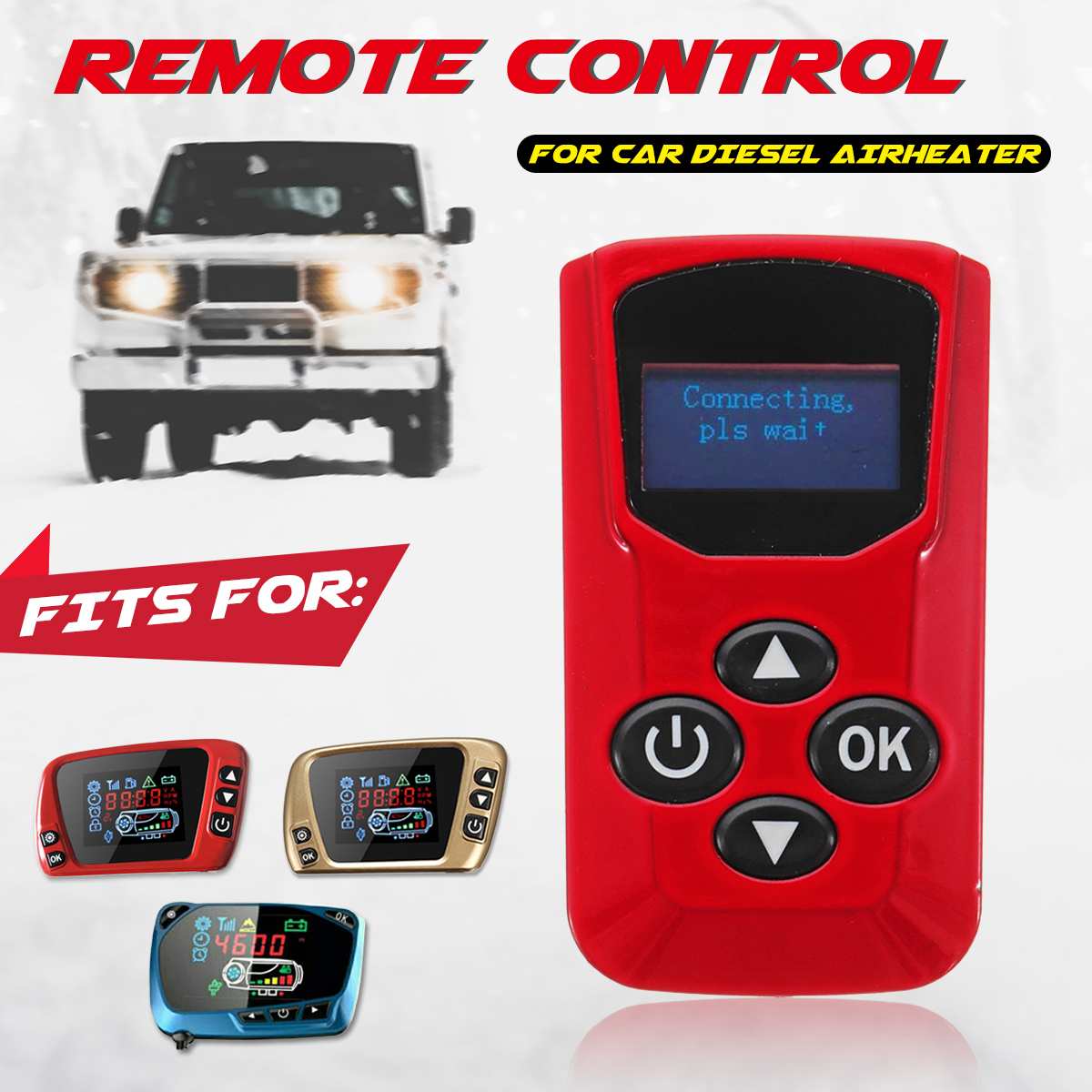 LCD Display Gold LCD Thermostat Remote Control Controller For Available Parking Car Heater 12V Diesel Air Heater Accessories