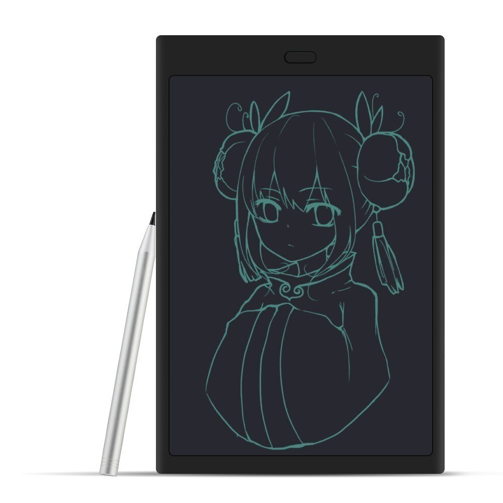 Tablet com caneta para assinatura de desenho digital, 8in, desenho, tablet, carregamento sem fio, 8000ma, mesa lcd inteligente para celular: Preto