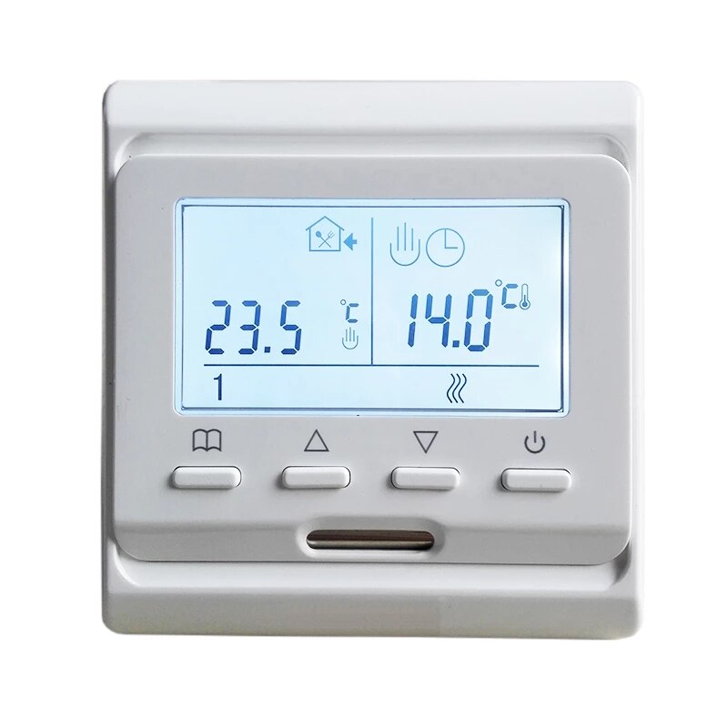220V Colorful LCD Screen Programmable Temperature Controller Electric Underfloor Heating Room Thermostat: Default Title