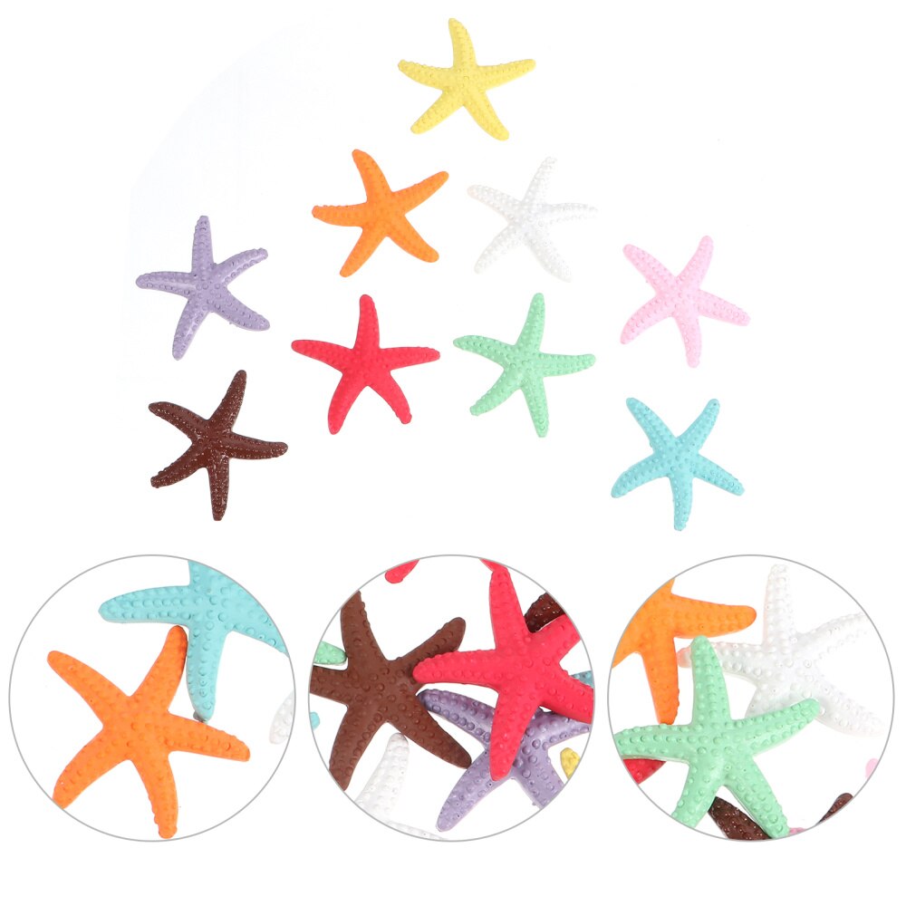 18pcs Fish Tank Layout Artificial Sea Star Ornament Resin Craft Aquarium Decor: Default Title