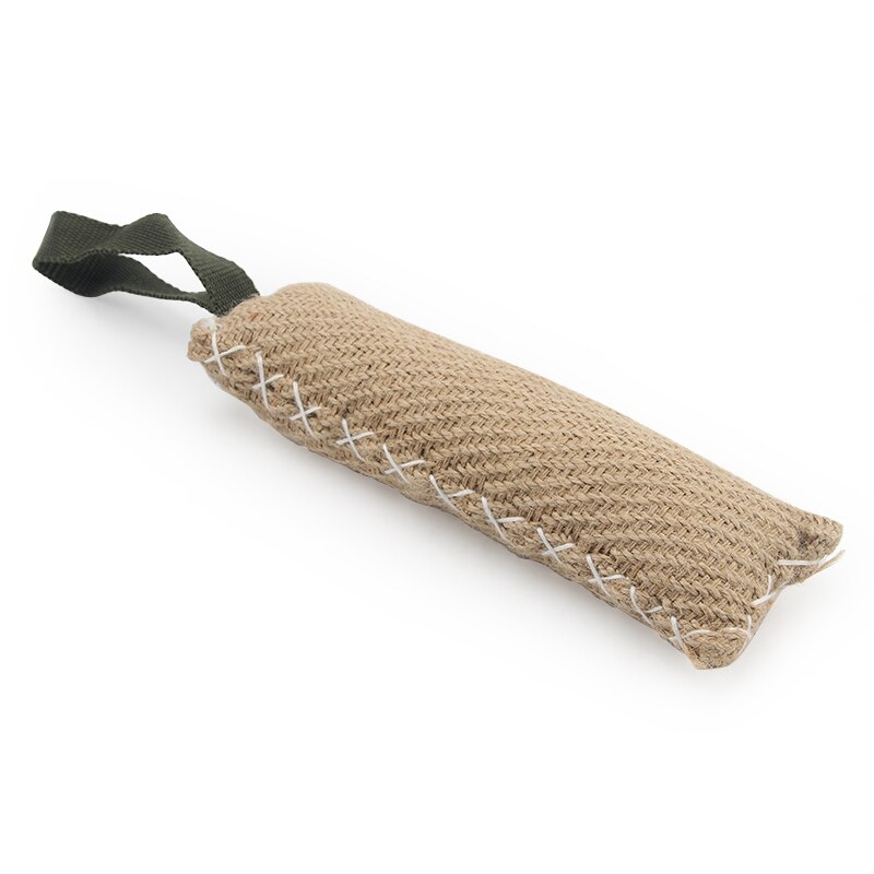 Durable Small Dog Training Bite Tug Toy Beige Chew Dog Interactive Pet Toy German Shepherd Training Dog Toy