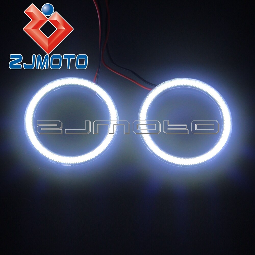 Cob 12V-24V Dc 72Mm Led Auto Motorfiets Angel Eyes Halo Ring Light Wit
