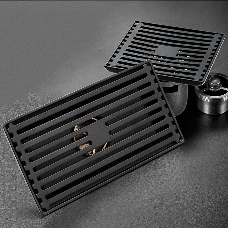 Thickened Stainless Steel Floor Drain Solid Large Displacement Strip Bathroom Hotel Rectangular Floor Drain