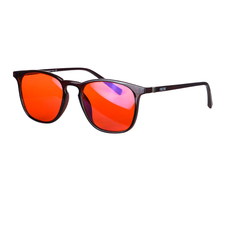 SHINU lunettes bloquant la lumière bleue hommes lunettes de jeu sur ordinateur rouge Orange jaune clair anti lumière bleue lentilles Tr90 monture pour hommes: Black