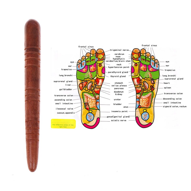 Barra de masaje de madera para pies, herramienta de fisioterapia, reflexología, masaje de pies tailandés, , en oferta