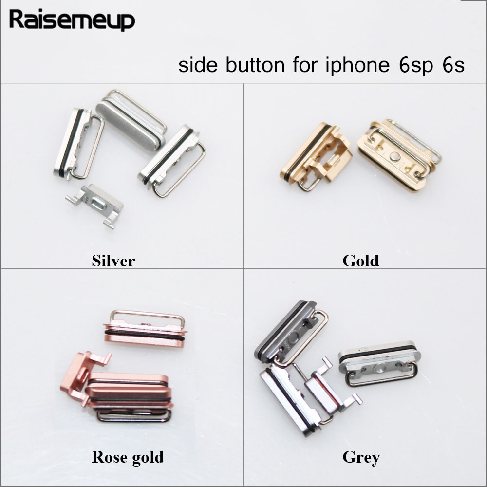 For iPhone 6sp 6s Side Key set Lock Volume Key Button + Power Key Switch On/Off Button + Mute Switch Button