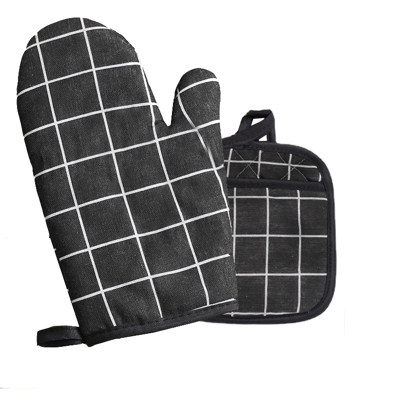 Guantes de cocina resistentes al calor, manoplas para olla , 2 piezas: 2PCS E