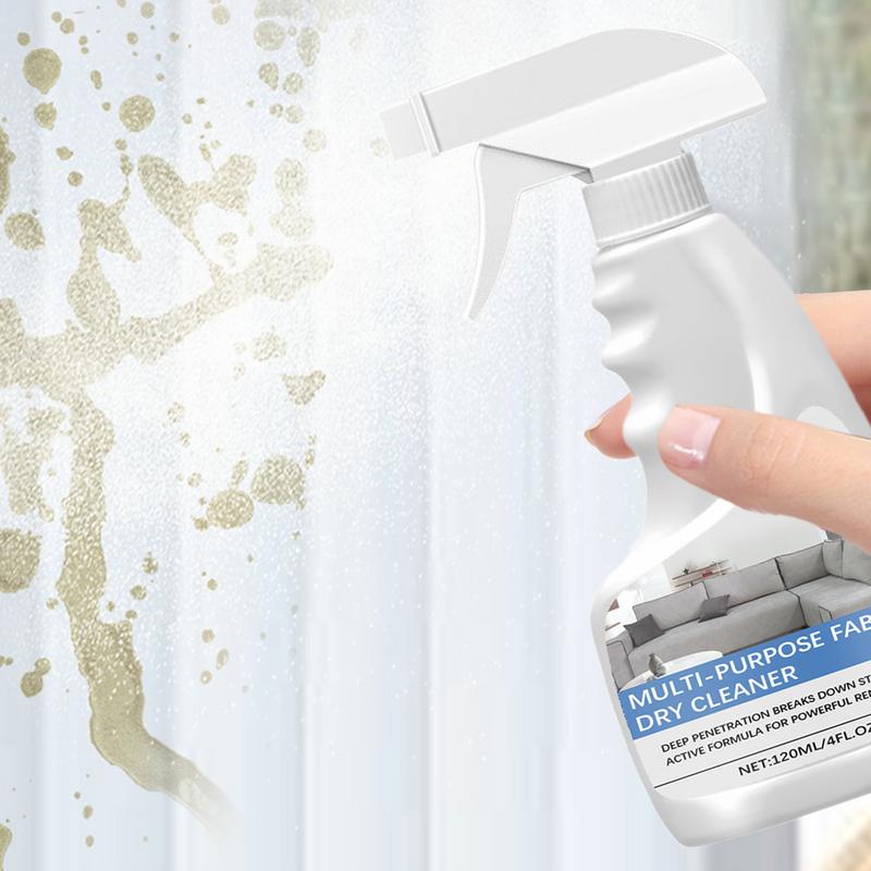 Limpiador en seco de tela, espray multiusos para sofás, ropa y alfombras, removedor de manchas, 120ml