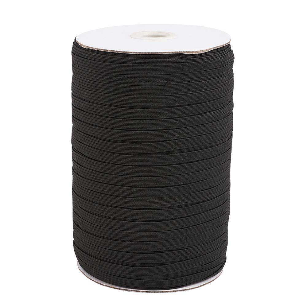 Flat Elastic Cord White Black Rubber Bands 4 5 6 8 10mm Elastic DIY Masks Accessories Sewing Material Handmad Masks Ear Tie Rope