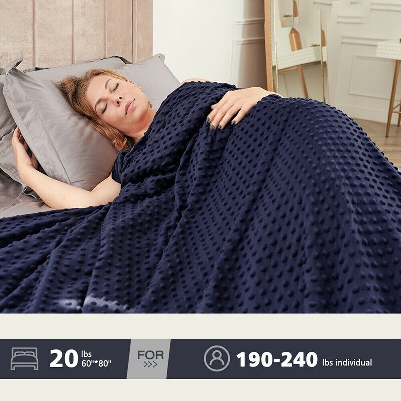 Heavy Gravity Weighted Blanket Deep Sleep Crystal Velvet Quilt Winter Bedding for Children & Adult 150X200cm