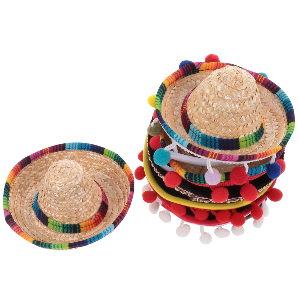 Mexicansk hat hårbøjler mini sombrero pandebånd festival hovedbeklædning ydeevne rekvisitter fest favoriserer