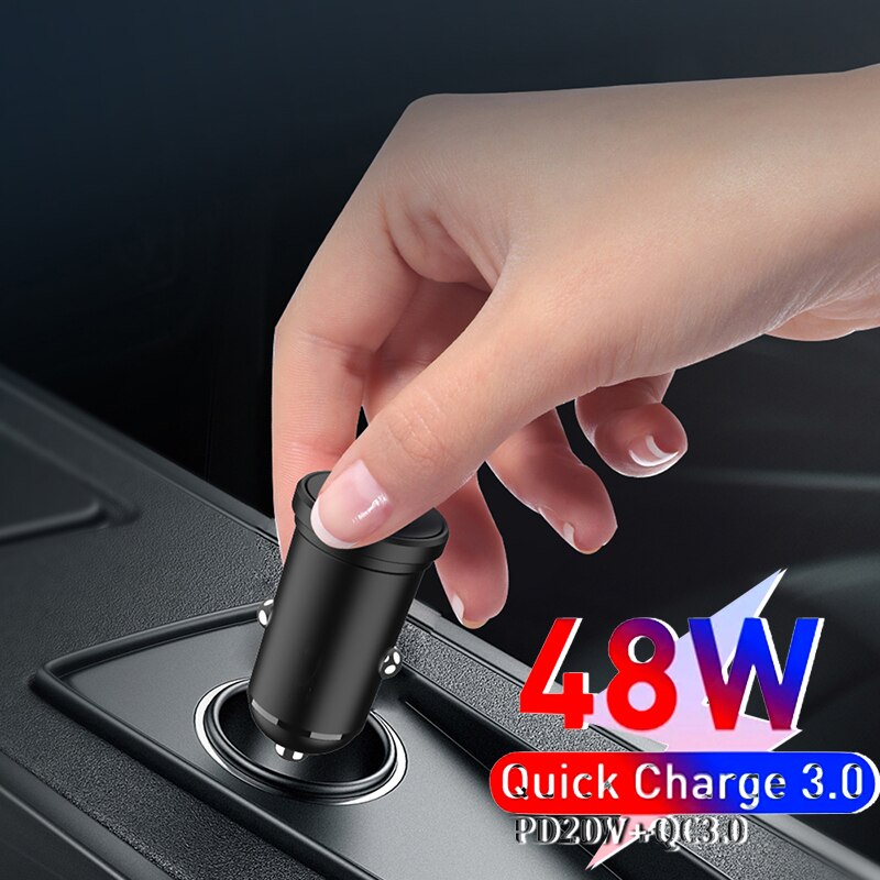 48W QC PD 3.0 szybka ładowarka samochodowa dla iPhone 12 11 Pro Max Mini Xiaomi Huawei Samsung S10 9 szybkie ładowanie typu C USB